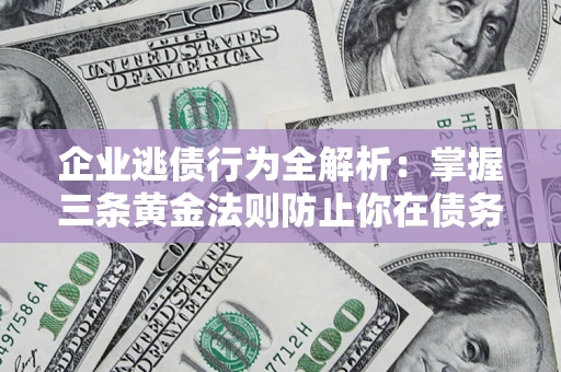 北京企业逃债行为全解析：掌握三条黄金法则防止你在债务乱局中“踩雷”