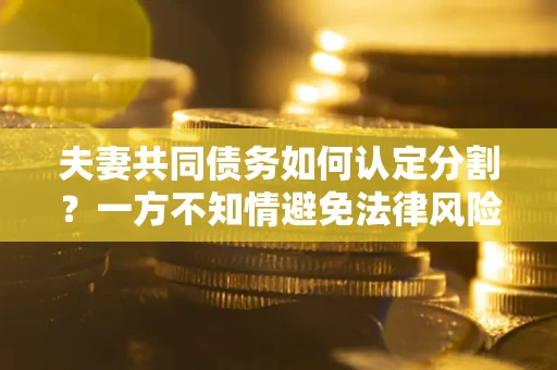 北京夫妻共同债务如何认定分割？一方不知情避免法律风险必看！